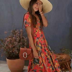 Sezane | vic dress flowers japonisante print